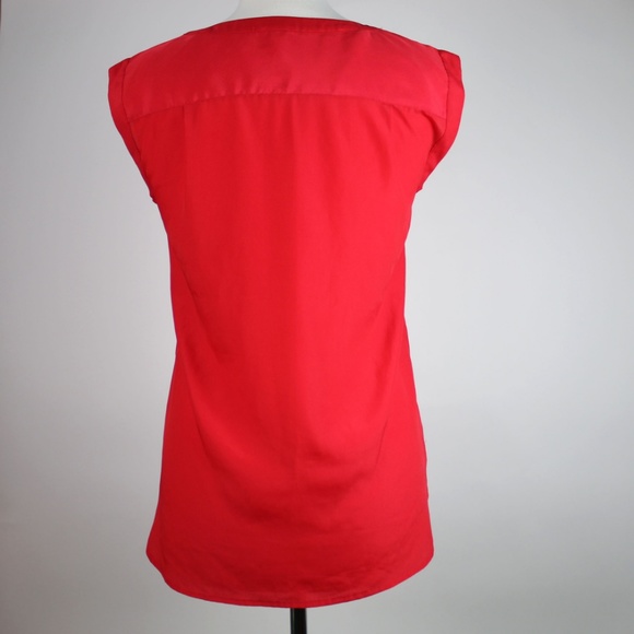 J.CREW Red Drapey Sleeveless Blouse Top XS - Picture 3 of 6